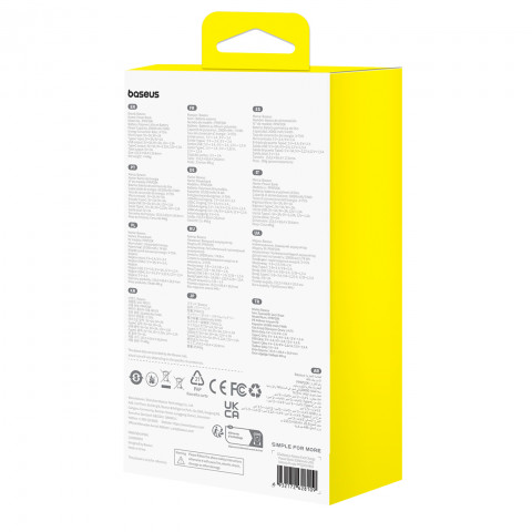 
„Airpow“ greito įkrovimo 20 W 20000 mAh išorinė baterija su 50 cm USB-C laidu – violetinė
