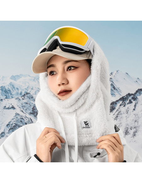 
„Qunature Arctic Velvet“ slidinėjimo balaklava, M dydis, balta
