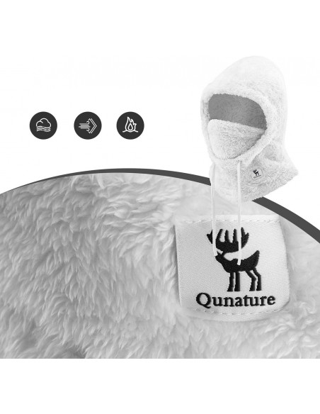 
„Qunature Arctic Velvet“ slidinėjimo balaklava, M dydis, balta
