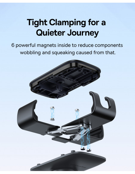 
Metalinis 3 metų amžiaus „Gravity“ automobilio telefono laikiklis oro išleidimo angai – juodas
