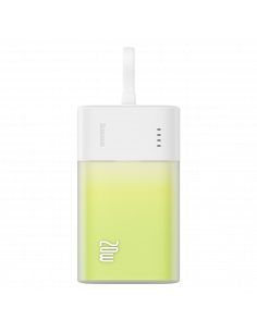 
„Popsicle“ išorinė baterija 5200mAh 20W su „Lightning“ laidu 60W/ 20V/ 3A/ 30cm - balta-žalia
