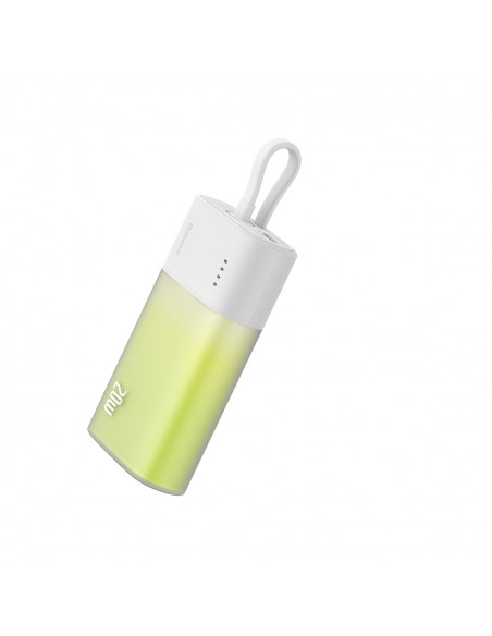 
„Popsicle“ išorinė baterija 5200mAh 20W su „Lightning“ laidu 60W/ 20V/ 3A/ 30cm - balta-žalia
