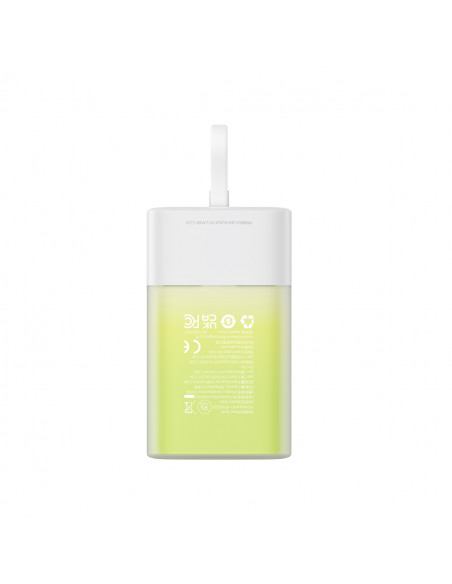 
„Popsicle“ išorinė baterija 5200mAh 20W su „Lightning“ laidu 60W/ 20V/ 3A/ 30cm - balta-žalia
