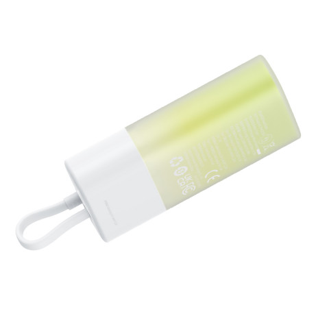 
„Popsicle“ išorinė baterija 5200mAh 20W su „Lightning“ laidu 60W/ 20V/ 3A/ 30cm - balta-žalia
