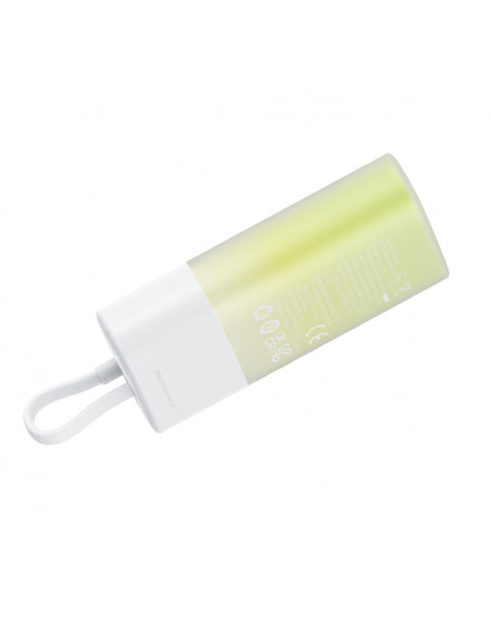 
„Popsicle“ išorinė baterija 5200mAh 20W su „Lightning“ laidu 60W/ 20V/ 3A/ 30cm - balta-žalia
