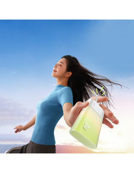 
„Popsicle“ išorinė baterija 5200mAh 20W su „Lightning“ laidu 60W/ 20V/ 3A/ 30cm - balta-žalia
