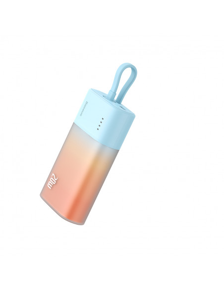 
„Popsicle“ nešiojama baterija 5200mAh 20W su „Lightning“ laidu 60W/ 20V/ 3A/ 30cm - mėlynai oranžinė
