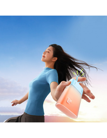 
„Popsicle“ nešiojama baterija 5200mAh 20W su „Lightning“ laidu 60W/ 20V/ 3A/ 30cm - mėlynai oranžinė
