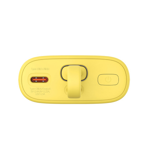 
„Popsicle“ išorinė baterija 5200mAh 20W su „Lightning“ laidu 60W/ 20V/ 3A/ 30cm - geltona-rožinė
