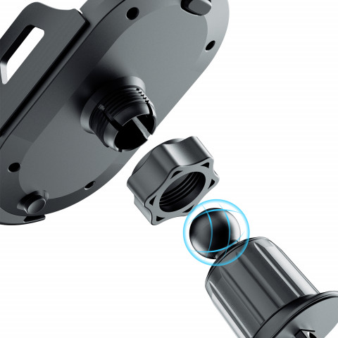 
F2+ išmaniojo telefono laikiklis oro išleidimo angai su spaustuku – juodas
