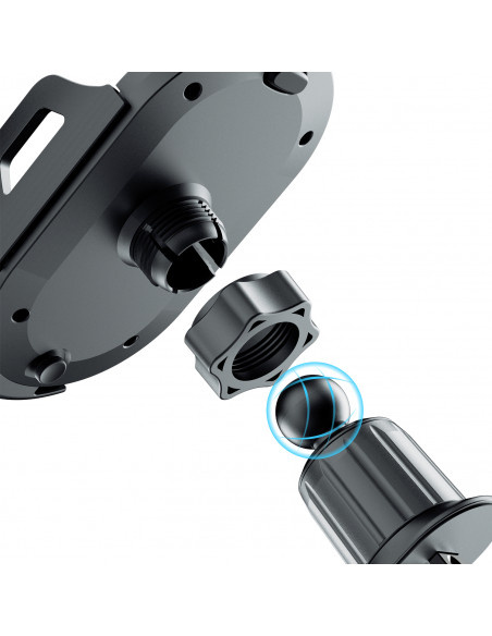 
F2+ išmaniojo telefono laikiklis oro išleidimo angai su spaustuku – juodas
