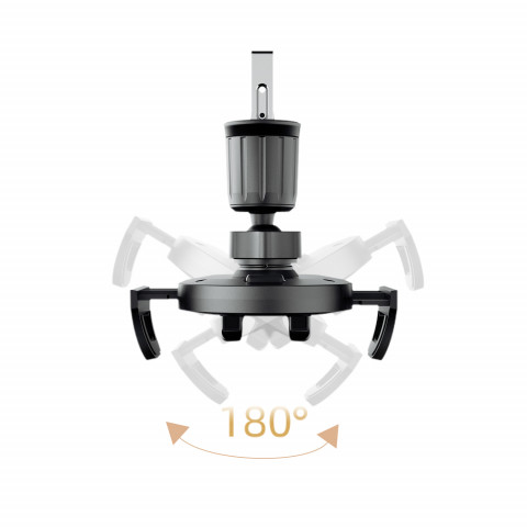 
F2+ išmaniojo telefono laikiklis oro išleidimo angai su spaustuku – juodas
