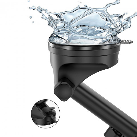 
F5N+ gravitacinis išmaniojo telefono laikiklis su siurbtuku, skirtas priekiniam kabinos stiklui – juodas
