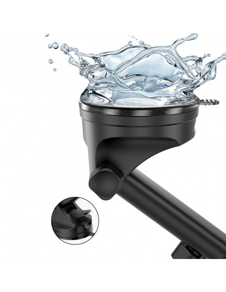 
F5N+ gravitacinis išmaniojo telefono laikiklis su siurbtuku, skirtas priekiniam kabinos stiklui – juodas
