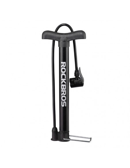 
120 psi / 8 barų grindų dviračio pompa su rutuliniais tvirtinimo elementais – juoda
