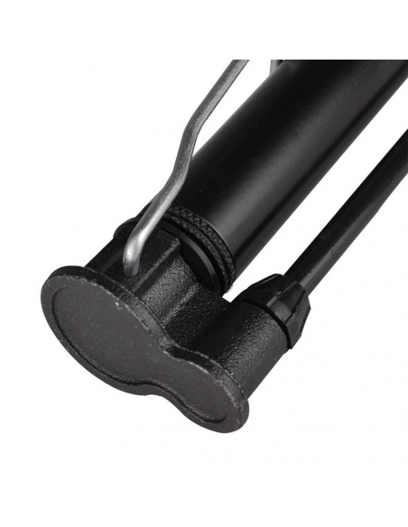 
120 psi / 8 barų grindų dviračio pompa su rutuliniais tvirtinimo elementais – juoda
