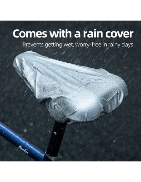 
Gelio putplasčio dviračio sėdynės užvalkalas su lietaus apsauga – juodas ir mėlynas
