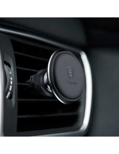 
Magnetinis telefono laikiklis automobiliui, skirtas oro išleidimo angai – juodas
