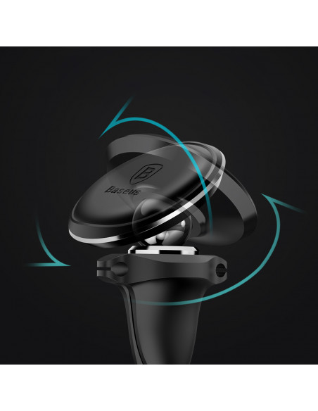 
Magnetinis telefono laikiklis automobiliui, skirtas oro išleidimo angai – juodas
