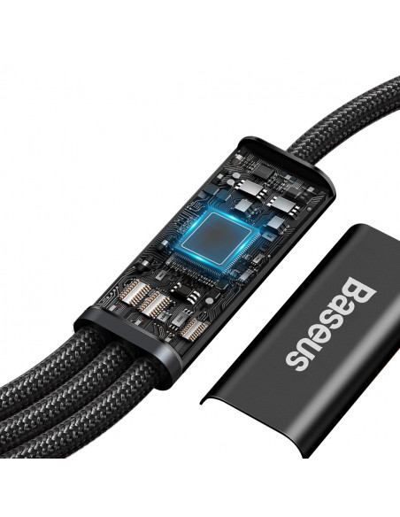 
3in1 laidas USB-C - USB-C / iPhone Lightning / microUSB 20W PD 1.5m - juodas
