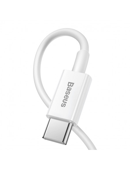 
„Superior“ serijos USB-C / „Lightning PD“ 20 W 2 m laidas – baltas
