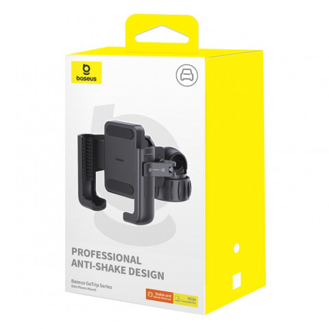 
„GoTrip“ telefono laikiklis dviračiui, paspirtukui, vairo tvirtinimui – juodas
