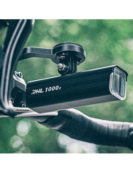 
Priekinis dviračio žibintas 5000mAh 1500lm IPX6 Garmin ir GoPro laikiklis - juodas
