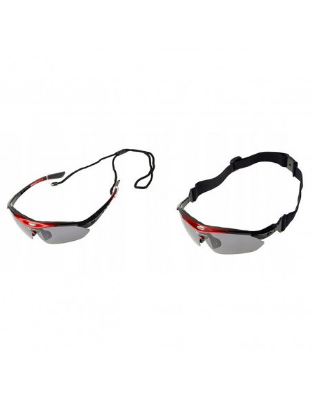 
Poliarizuoti dviratininko akiniai 10001 - komplektas juodos ir raudonos spalvos
