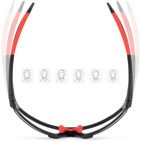 
Fotochrominiai UV400 dviratininko akiniai su dėklu SP216BK – juodi ir raudoni
