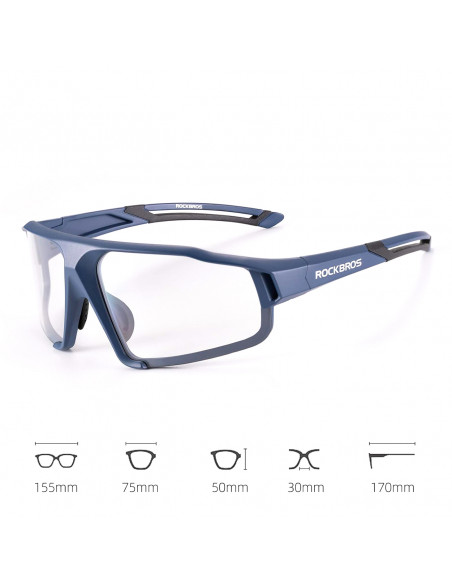 
Fotochrominiai UV400 dviratininko akiniai su dėklu SP216BL - mėlyni
