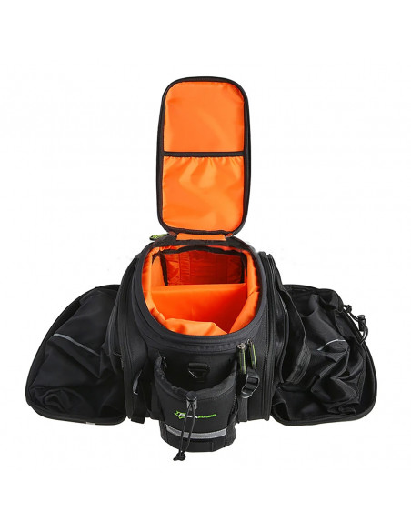 
35 litrų dviračio bagažinės krepšys su išlankstomomis kišenėmis A6-03BK - juodas
