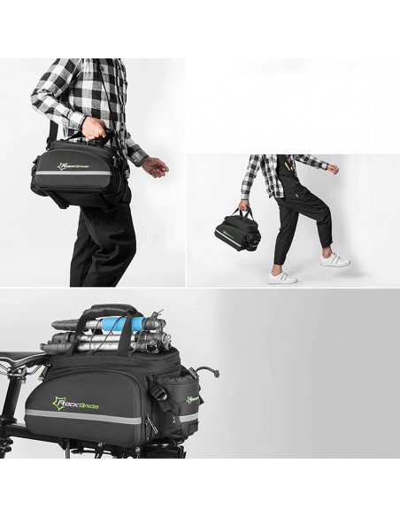 
35 litrų dviračio bagažinės krepšys su išlankstomomis kišenėmis A6-03BK - juodas
