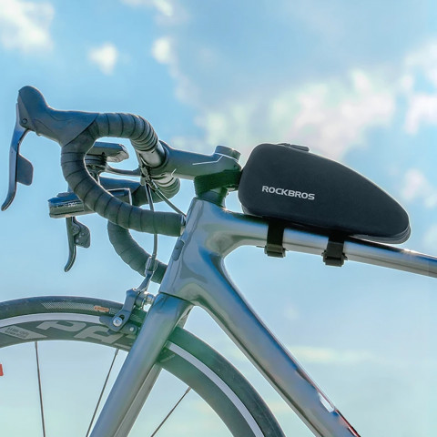 
Ant rėmo tvirtinamas vandeniui atsparus dviračio krepšys 1,5 l AS-019 - juodas
