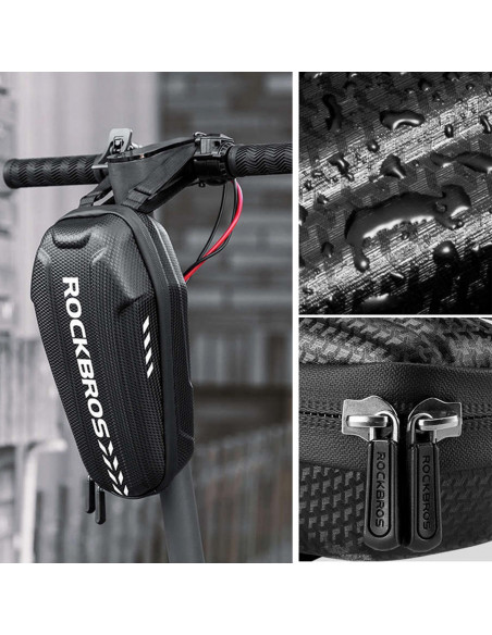 
Dviračio krepšys, tvirtinamas prie vairo arba rėmo, 3 l, B62-1 - juodas
