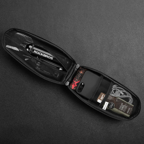 
Dviračio krepšys, tvirtinamas prie vairo arba rėmo, 3 l, B62-1 - juodas
