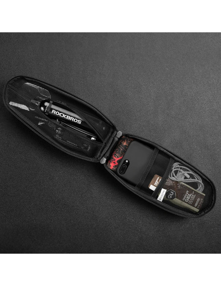 
Dviračio krepšys, tvirtinamas prie vairo arba rėmo, 3 l, B62-1 - juodas
