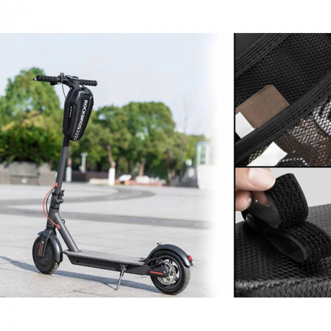 
Dviračio krepšys, tvirtinamas prie vairo arba rėmo, 3 l, B62-1 - juodas
