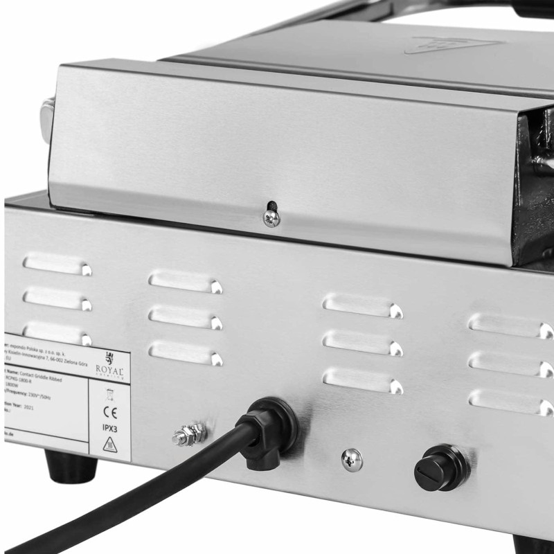 Elektrinės kontaktinės grotelės lygios ir išraižytos plokštės 23 x 22 cm 1800 W