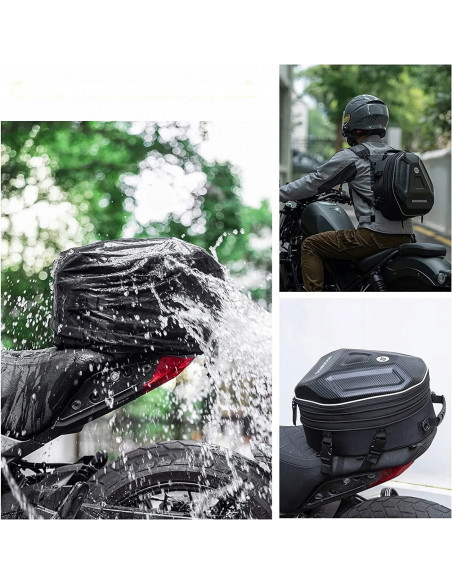 
Motociklo kuprinės krepšys šalmui, bakui ar sėdynei tvirtinti, 35 l - juodas
