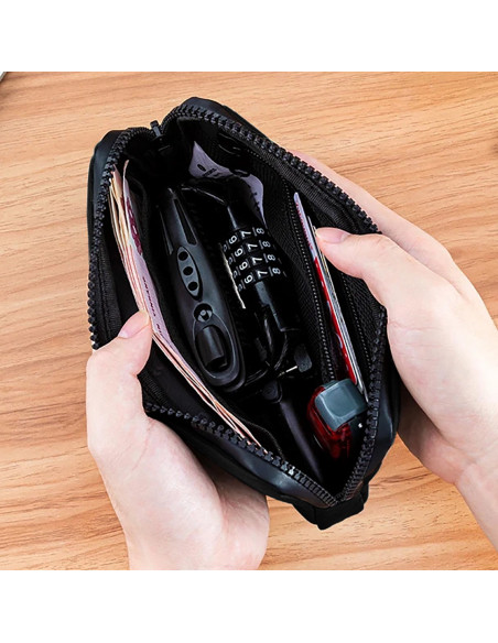 
Dviračio krepšys telefonui, raktams, piniginei, kortelėms, pinigams 0,15 l - juodas
