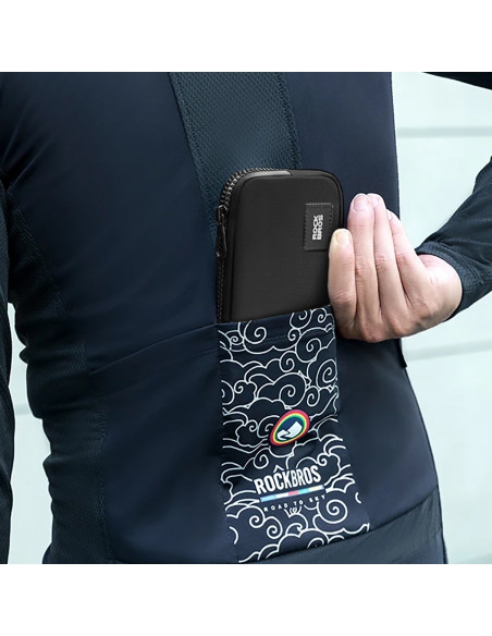 
Dviračio krepšys telefonui, raktams, piniginei, kortelėms, pinigams 0,15 l - juodas
