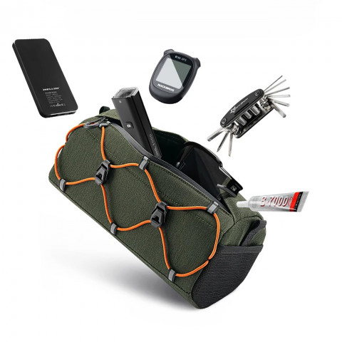 
Ant vairo tvirtinamas dviračio krepšys, 2,2 l – žalias
