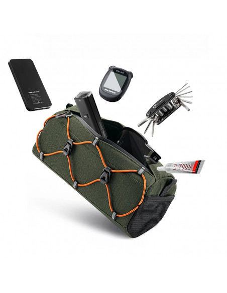 
Ant vairo tvirtinamas dviračio krepšys, 2,2 l – žalias
