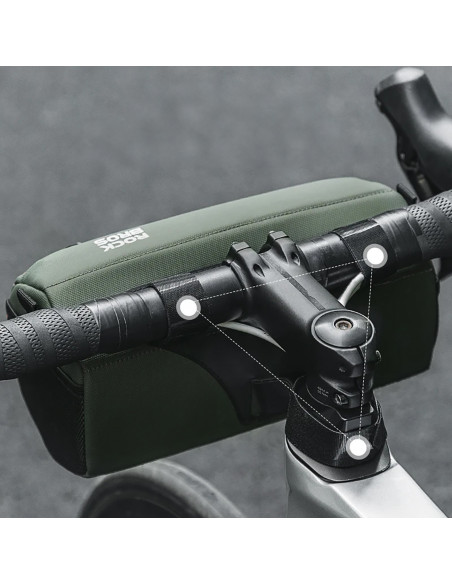 
Ant vairo tvirtinamas dviračio krepšys, 2,2 l – žalias
