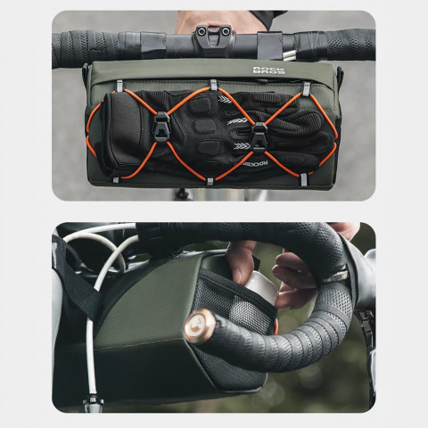 
Ant vairo tvirtinamas dviračio krepšys, 2,2 l – žalias
