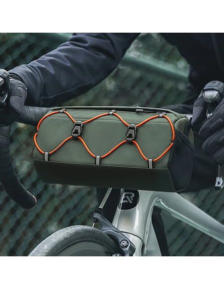 
Ant vairo tvirtinamas dviračio krepšys, 2,2 l – žalias
