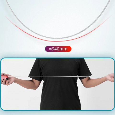 
Dviračio spyna su ištraukiamu trosu ir kodine spyna – raudona
