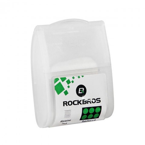 
Remonto rinkinys su lipniu lopeliu, 2,4 cm skersmens, skirtas dviračių kamerų lopymui
