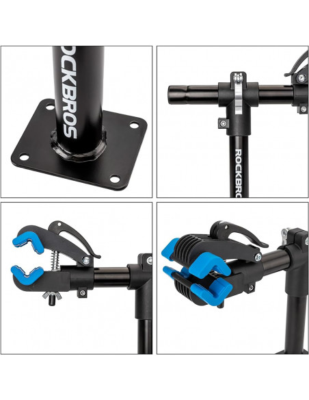 
Ant stalo arba prie sienos tvirtinamas dviračių remonto stovas – juodas
