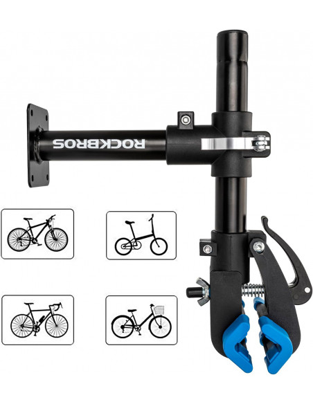 
Ant stalo arba prie sienos tvirtinamas dviračių remonto stovas – juodas
